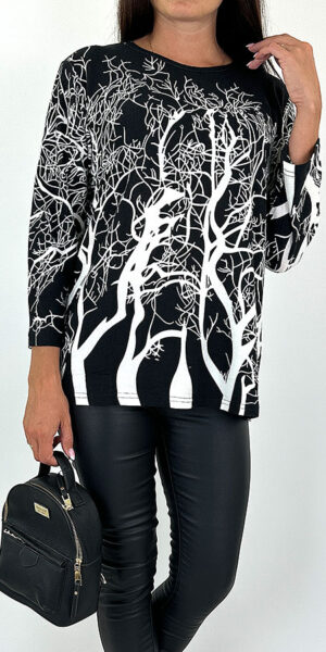 SWETEREK BLUZKA PIKASO czarny