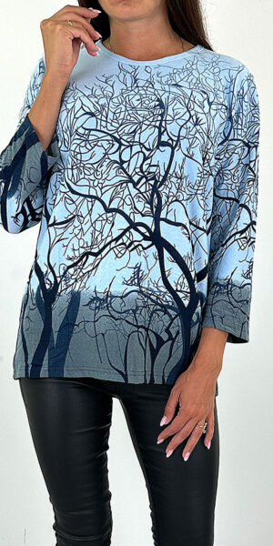 SWETEREK BLUZKA PIKASO błękitny