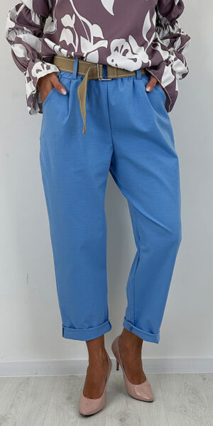 ZANTE spodnie luźne  BOYFRIENDY niebieskie