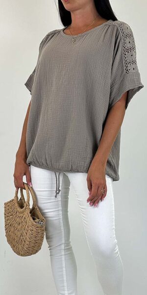 KSAMI BLUZKA oversize kakao