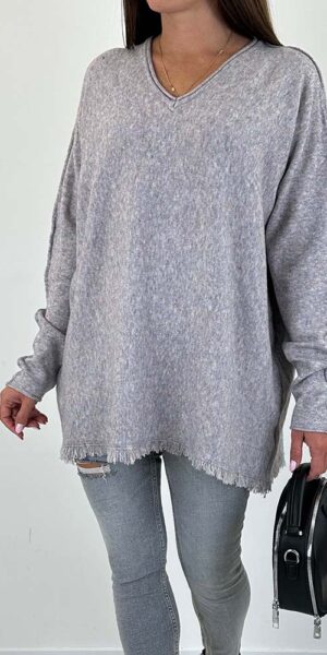 SWETER LIMAGO szary oversize