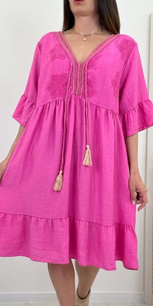 SUKIENKA BELLA SUKIENKA BOHO różowa