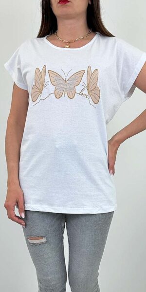 GAMMA BLUZKA T-SHIRT wzór 3 biała