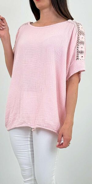 KSAMI BLUZKA oversize puder