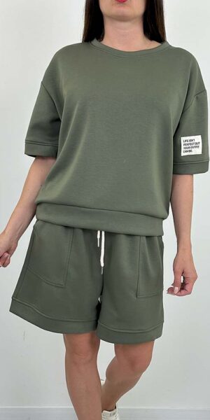 KOMPLET PRADO spodenki + bluza khaki