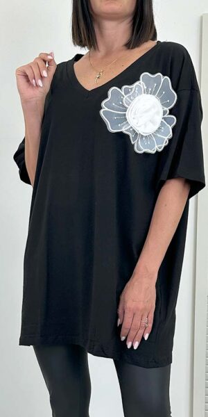 TUNIKA BLUZKA DONNA czarna