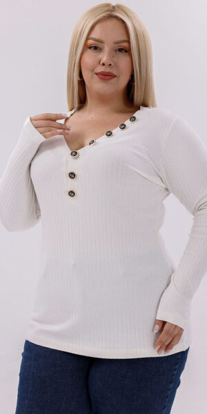 BLUZKA MISS biała plus size