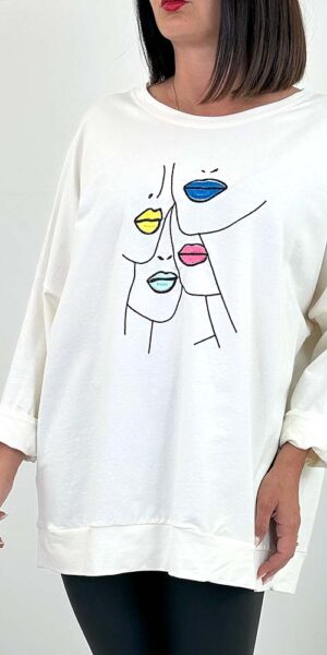 BLUZA LADYS biała bawełniana