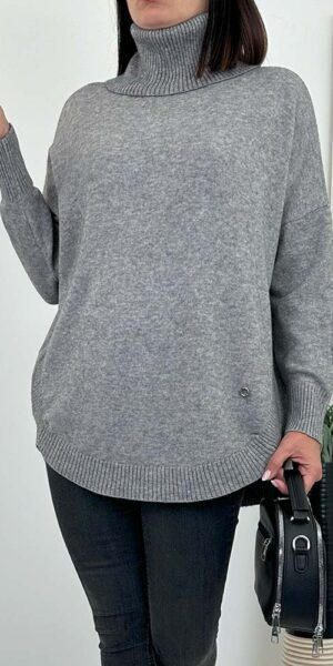 SWETER MISZA golf szary