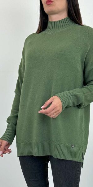 SWETER ETNI golf zieleń