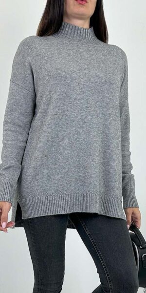 SWETER ETNI golf szary