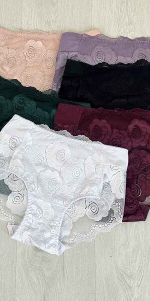 6szt Majtki Bawełniane koronkowe KOMPLET