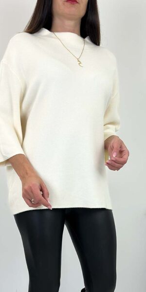 COZY SWETER MIĘKKI I ELEGANCKI ecri