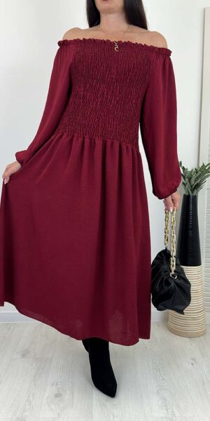 NADIN SUKIENKA hiszpanka bordowa