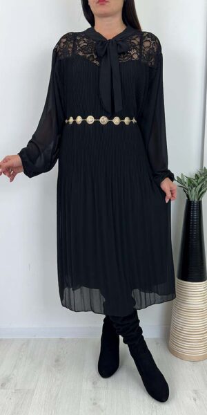 LORENA SUKIENKA PLUS SIZE plisowana czarna
