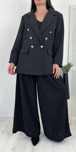 MARYNARKA WERA CZARNA Z CEKINAMI i guzikami