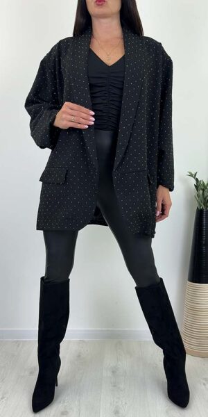 MARYNARKA DIAMOND CZARNA Z CEKINAMI