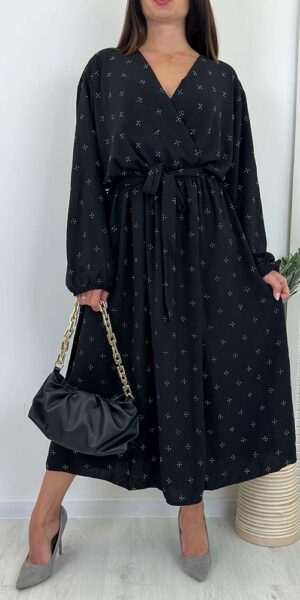 VERONA SUKIENKA KOPERTOWA Z CEKINAMI DŁUGA czarna