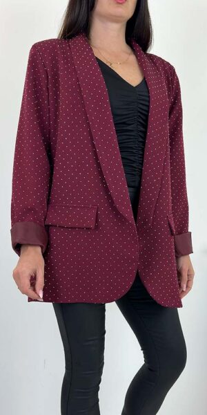 MARYNARKA DIAMOND BORDO Z CEKINAMI