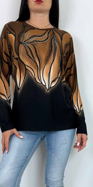 SWETEREK BLUZKA ZORA brązowy