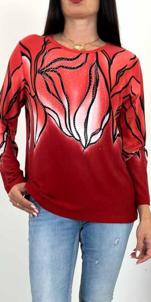 SWETEREK BLUZKA ZORA czerwona