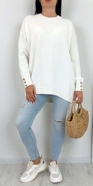 SWETER  wiosenny HELGA śmietanka