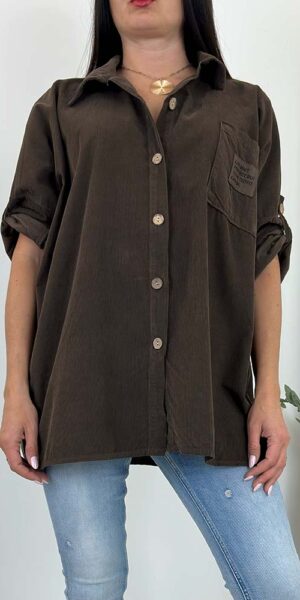 MAGNUM SZTRUKSOWA KOSZULA CZEKOLADA