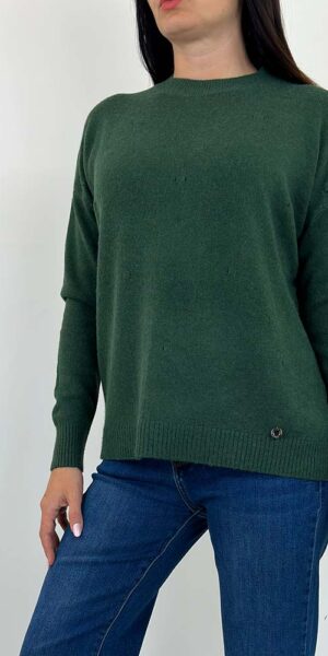 LIMAN SWETER MIĘKKI zielony butelkowy