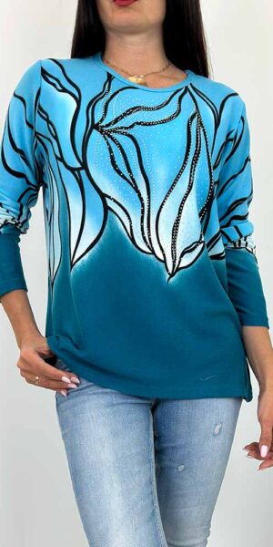 SWETEREK BLUZKA ZORA turkus