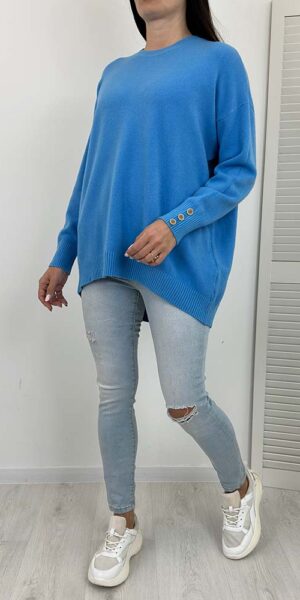 SWETER  wiosenny HELGA niebieski