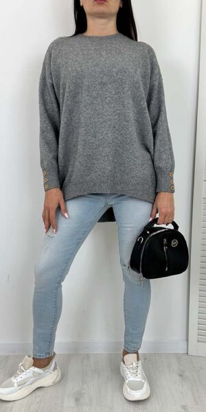 SWETER  wiosenny HELGA szary