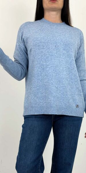 LIMAN SWETER MIĘKKI niebieski