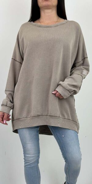 BLUZA PAUL premium bawełniana asymetryczna fango