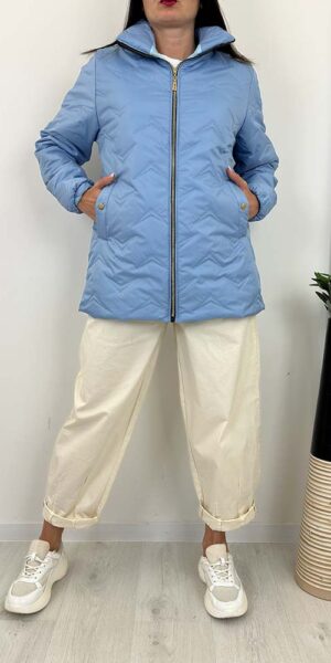 DESI kurtka pikowana wiosenna niebieska