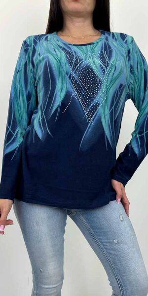 SWETEREK BLUZKA NELA granat wzory