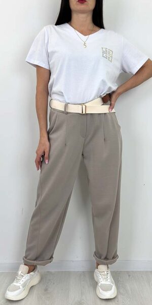 MONTE spodnie masełko boyfriendy balloon fango