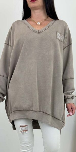 BLUZA PAUL premium bawełniana asymetryczna fango