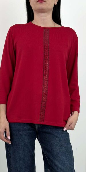 BLUZKA dzianinowa KARLA czerwona