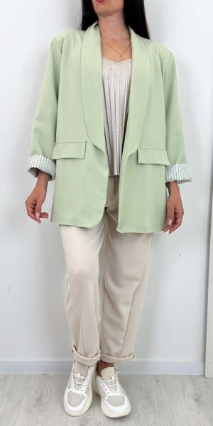 MARYNARKA KOLLI oversize żakiet pistacja