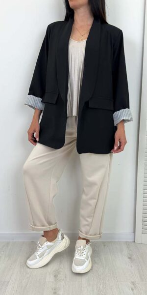 MARYNARKA KOLLI oversize żakiet czarny