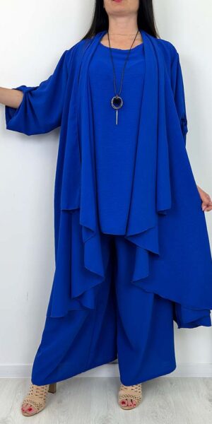 KOMPLET HANNA ELEGANCKI narzutka +spodnie +bluzka CHABER