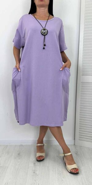 MALTA SUKIENKA bawełniana plus size duży rozmiar fiolet