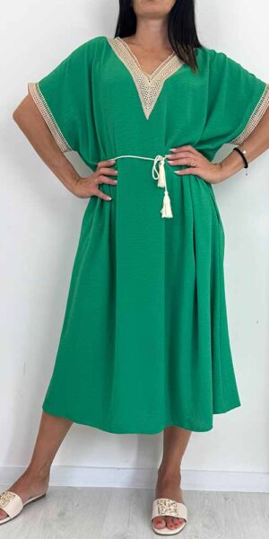 KARIMA SUKIENKA MAXI zielona boho