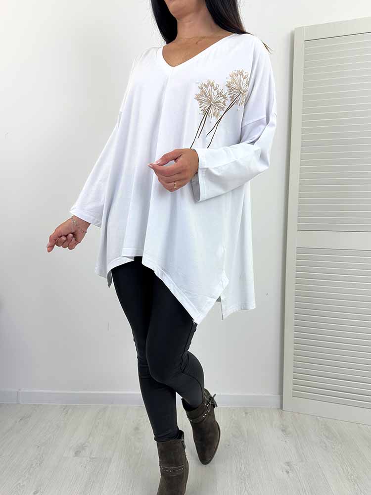 DIANA TUNIKA bluzka plus size biała - obrazek 5
