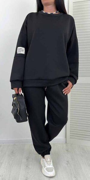 KOMPLET dresy RELAX masełko plus size czarny
