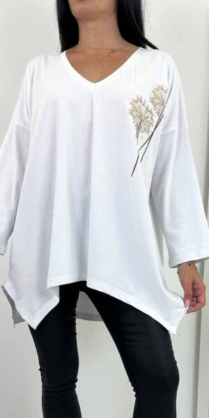 DIANA TUNIKA bluzka plus size biała