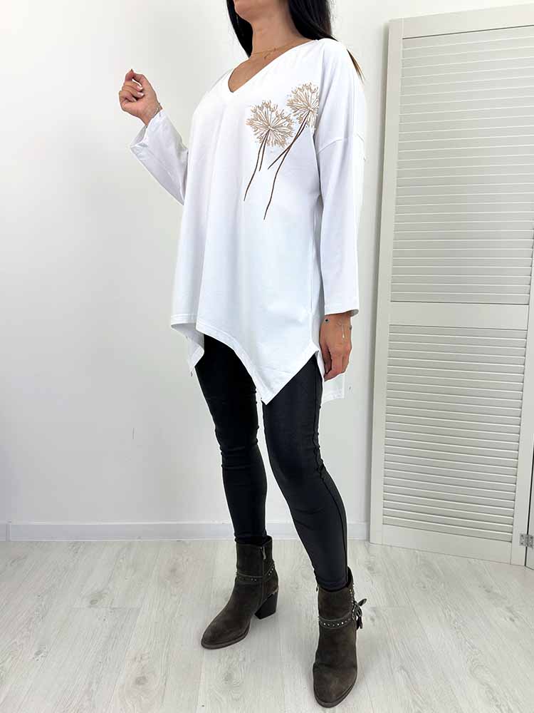 DIANA TUNIKA bluzka plus size biała - obrazek 2