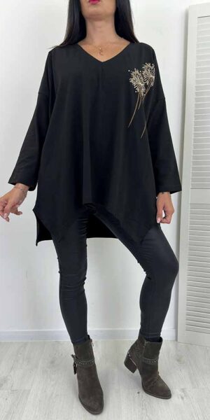 DIANA TUNIKA bluzka plus size czarna