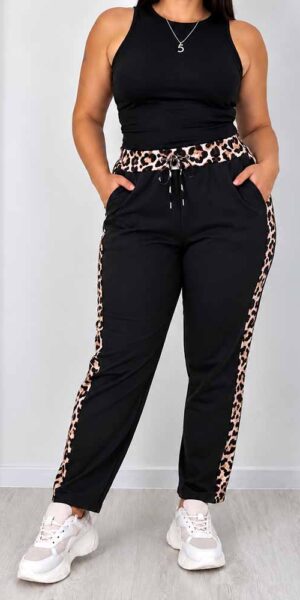 AMANDO SPODNIE w miejskim stylu czarne plus size