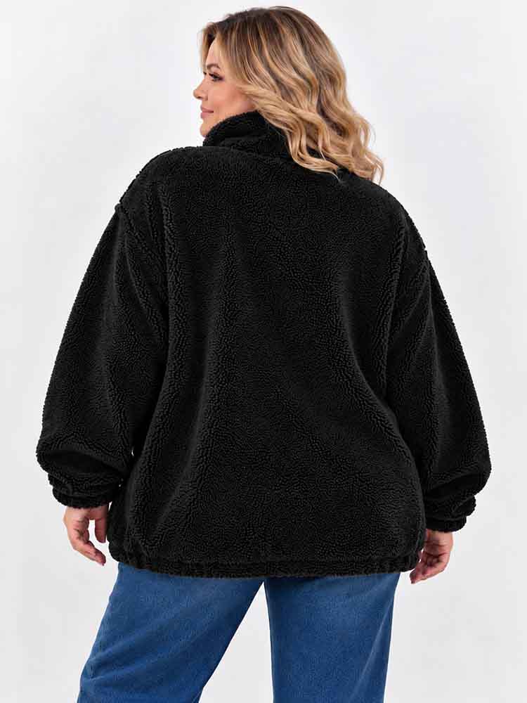 TEDDI KURTKA BLUZA BUKLA baranek misiek czarny - obrazek 4